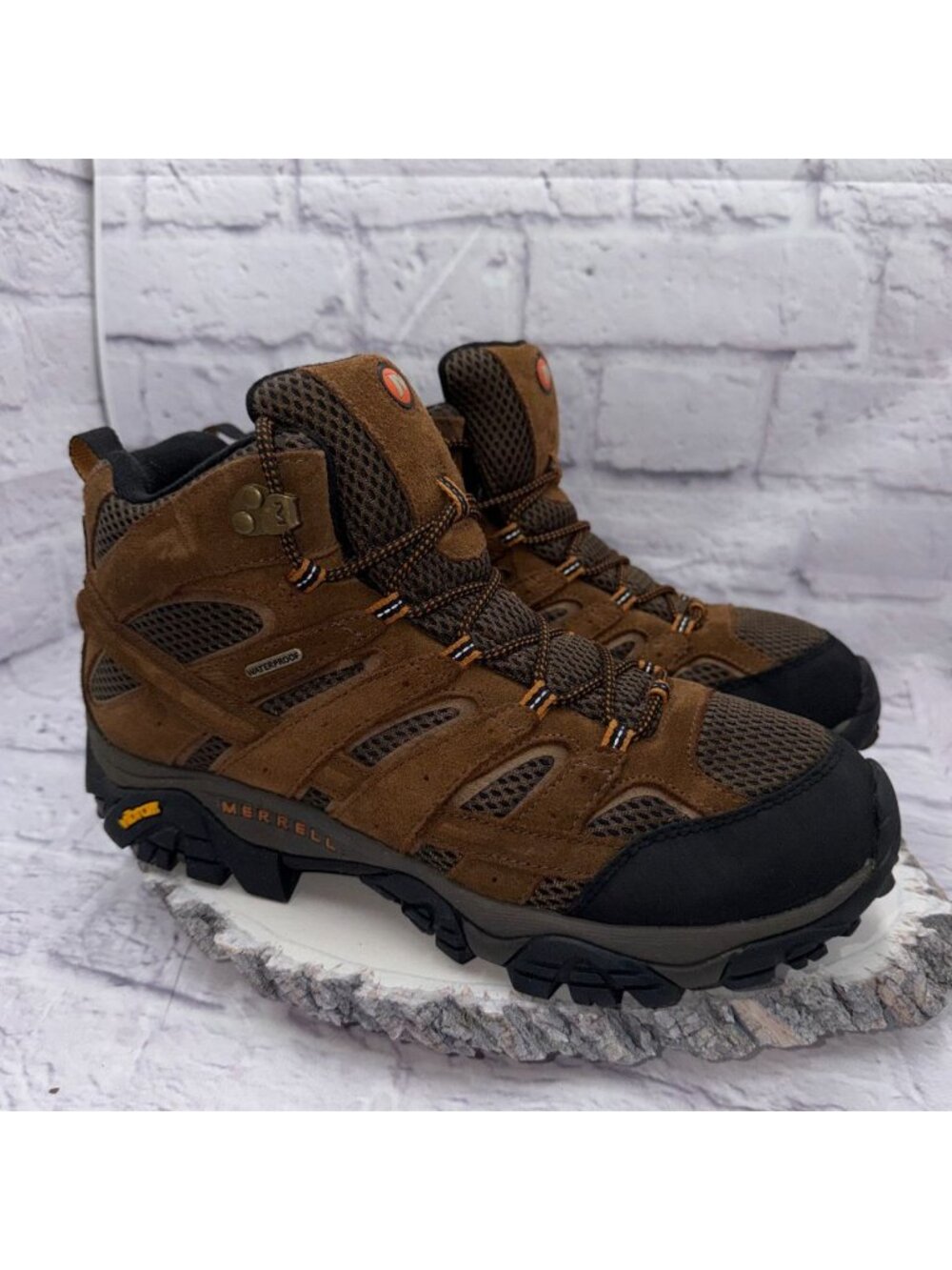 Merrell Mens Size 11 Moab 2 Mid Waterproof Hiking Boots Earth Brown J06051 - Picture 4 of 12